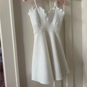 White Lulus Shell Top Dress Size S